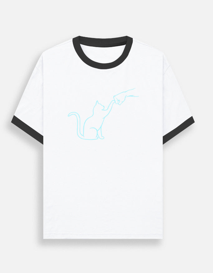 Unisex Ringer T-Shirt - Contrast Collar 180 GSM Cotton