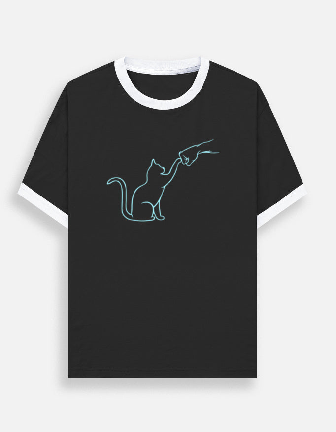 Unisex Ringer T-Shirt - Contrast Collar 180 GSM Cotton - image 2