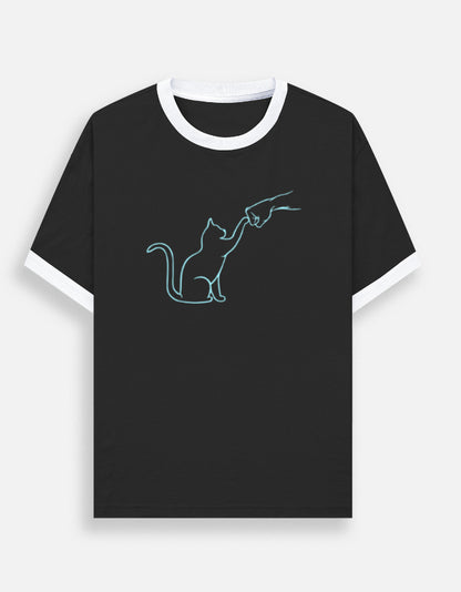 Unisex Ringer T-Shirt - Contrast Collar 180 GSM Cotton - image 2